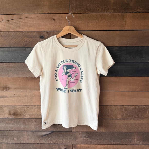 Life Is Good Roller Skate Graphic Tee I Do What I Want Pink Cotton - Picture 3 of 10